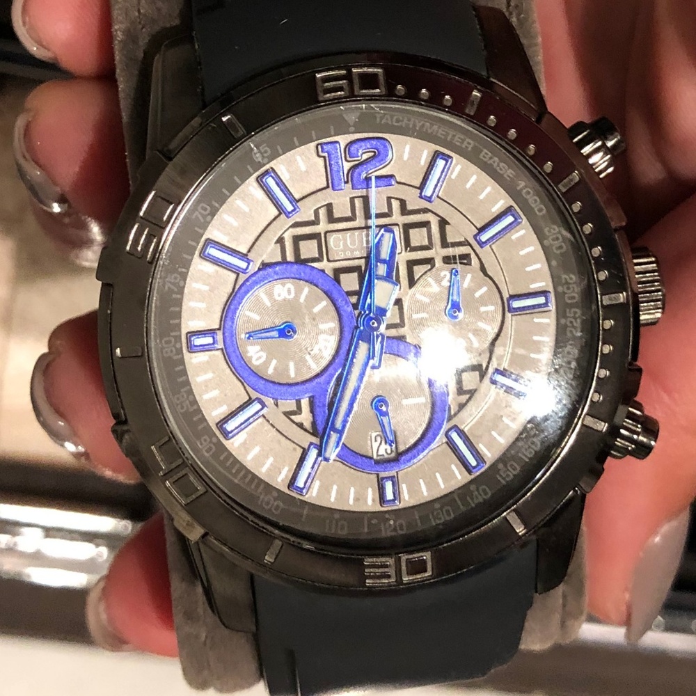 Guess Gun Metal Watch for Men
